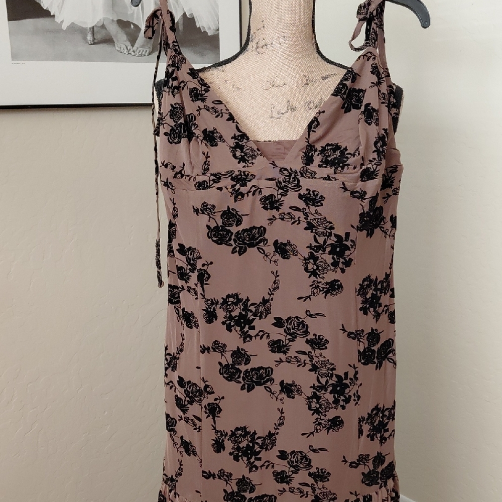 DOLLSKILL DELIAS INTERNET FABULOUS MIDI DRESS BROWN 1X